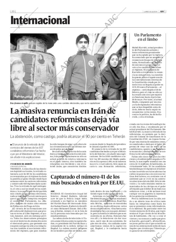 ABC SEVILLA 16-02-2004 página 20