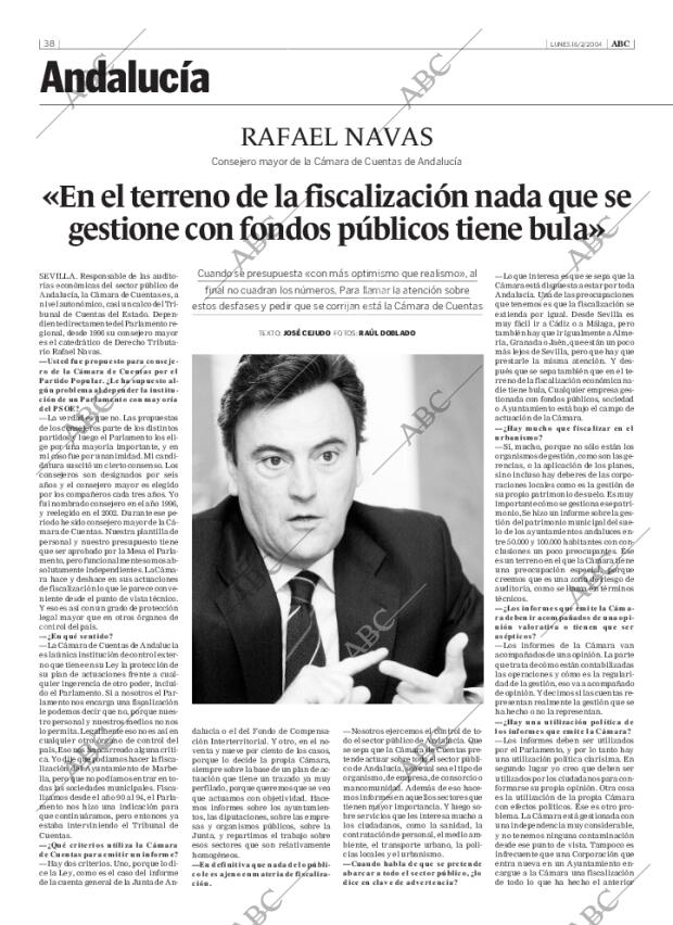 ABC SEVILLA 16-02-2004 página 38