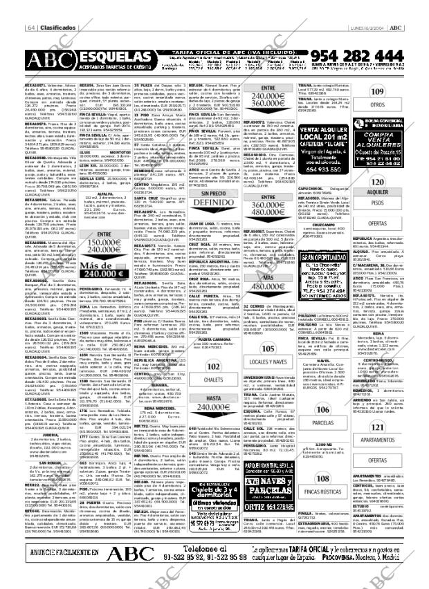 ABC SEVILLA 16-02-2004 página 64