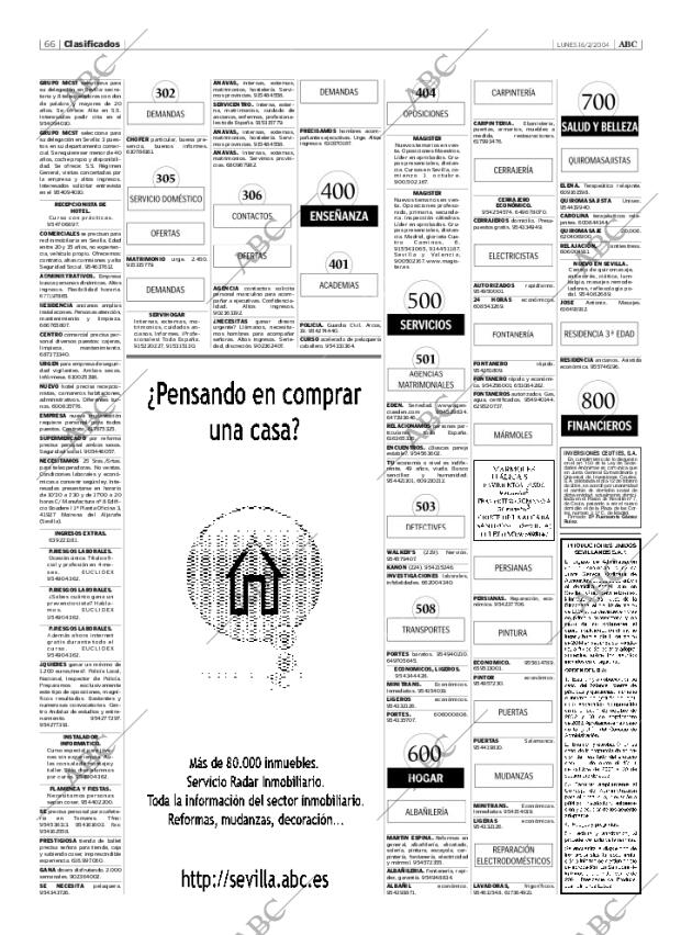 ABC SEVILLA 16-02-2004 página 66