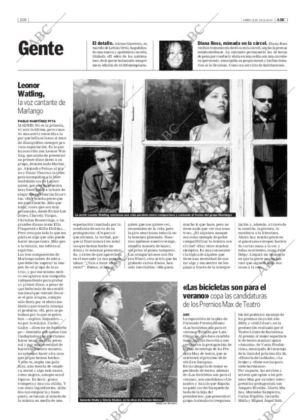 ABC MADRID 18-02-2004 página 108