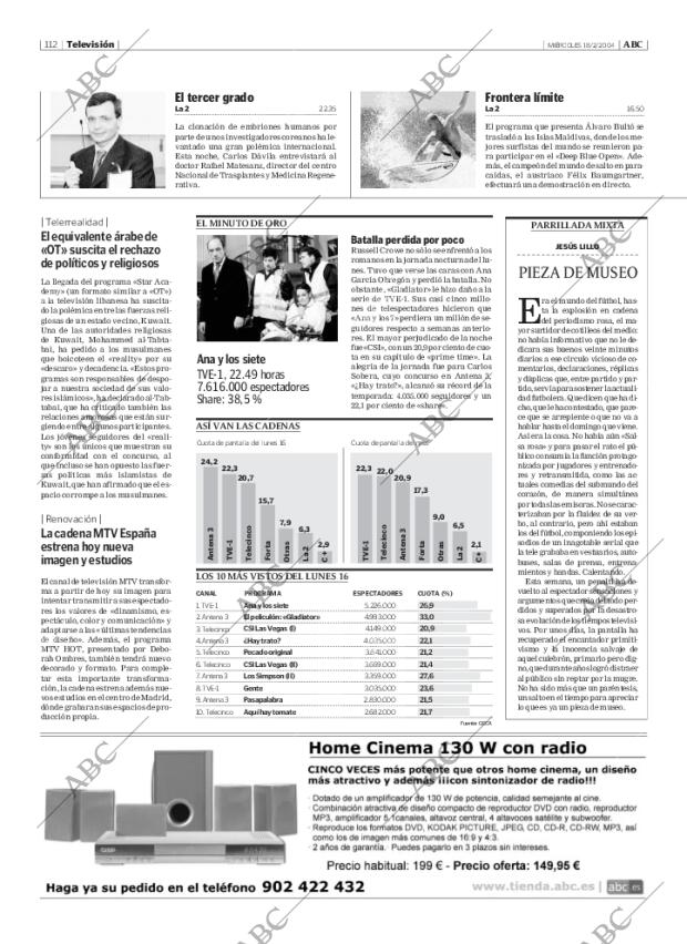 ABC MADRID 18-02-2004 página 112