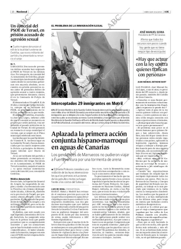 ABC MADRID 18-02-2004 página 18