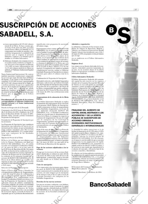 ABC MADRID 18-02-2004 página 97