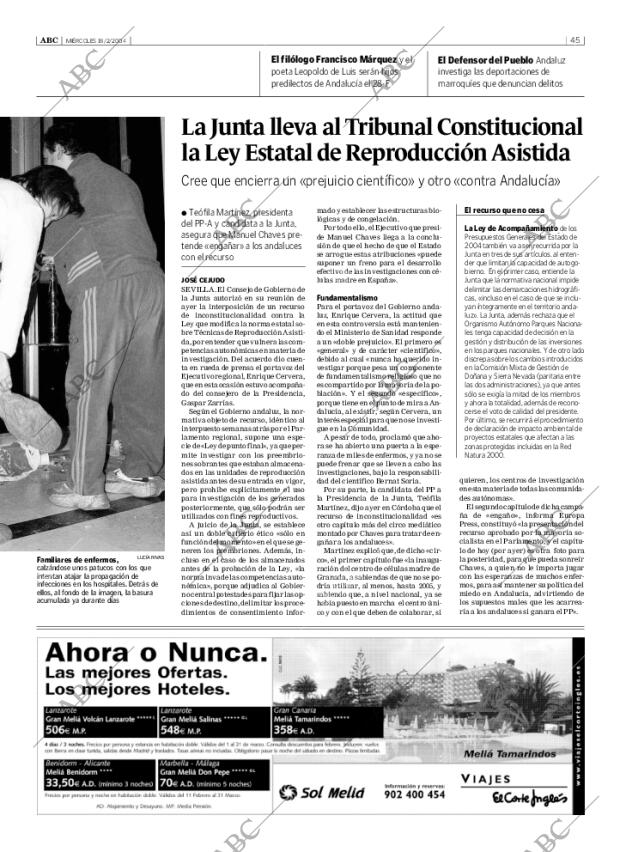 ABC SEVILLA 18-02-2004 página 45