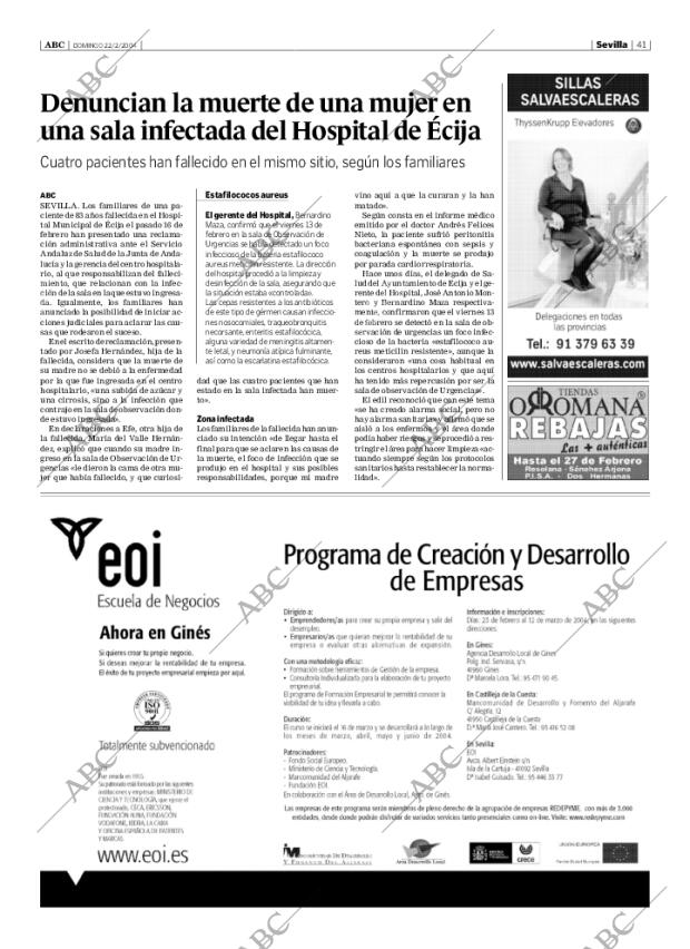 ABC SEVILLA 22-02-2004 página 41