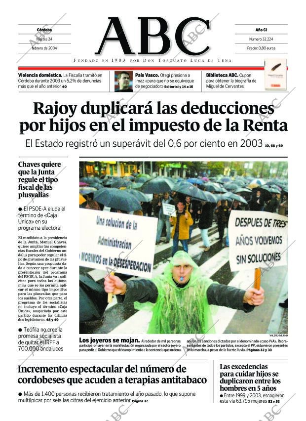 ABC CORDOBA 24-02-2004 página 1