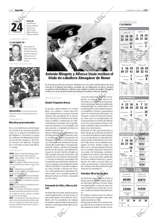 ABC MADRID 24-02-2004 página 42