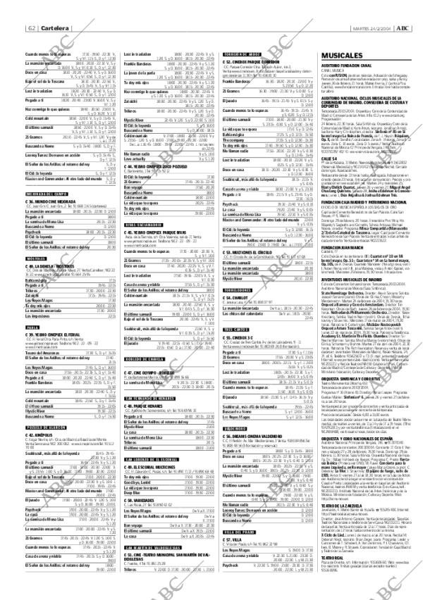 ABC MADRID 24-02-2004 página 62