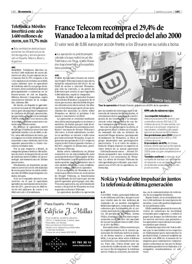 ABC MADRID 24-02-2004 página 80