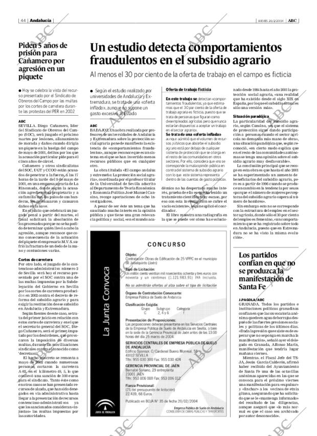 ABC SEVILLA 26-02-2004 página 44