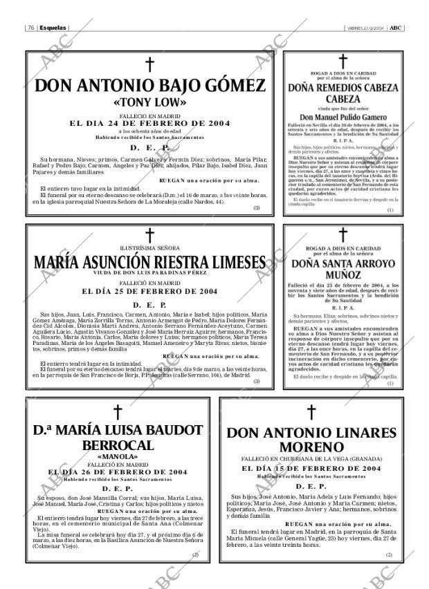 ABC SEVILLA 27-02-2004 página 76