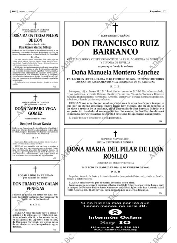 ABC SEVILLA 27-02-2004 página 77
