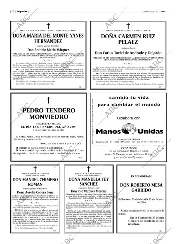 ABC SEVILLA 27-02-2004 página 78