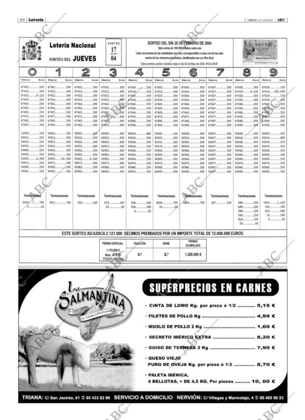 ABC SEVILLA 27-02-2004 página 84