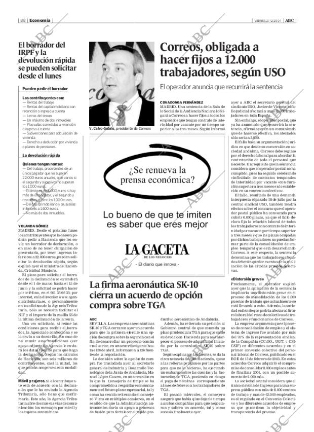 ABC SEVILLA 27-02-2004 página 88