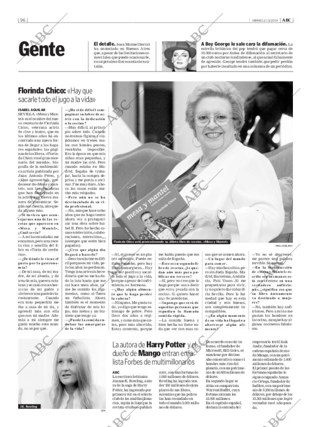 ABC SEVILLA 27-02-2004 página 96