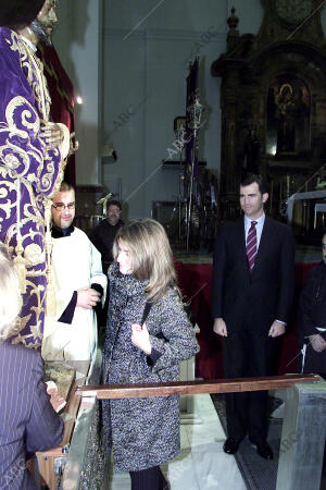 visita de Sar el príncipe Felipe y doña Letizia Ortiz A la iglesia de Jesús de...