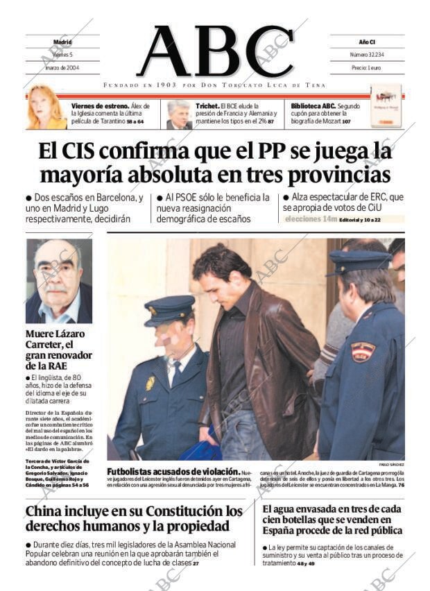 ABC MADRID 05-03-2004 página 1