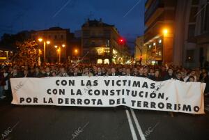 foto cesar Minguela, Manifestacion en contra del Terrorismo