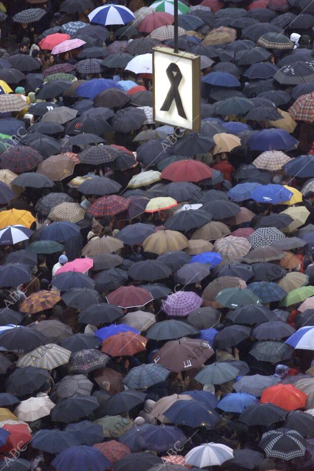 manifestación por las Calles de Madrid tras el atentado de ayer foto Jaime...