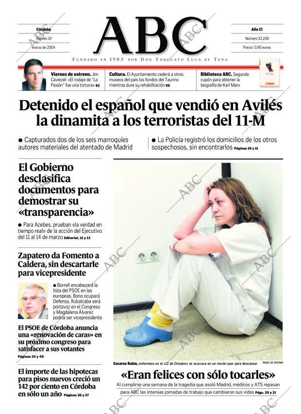 ABC CORDOBA 19-03-2004 página 1