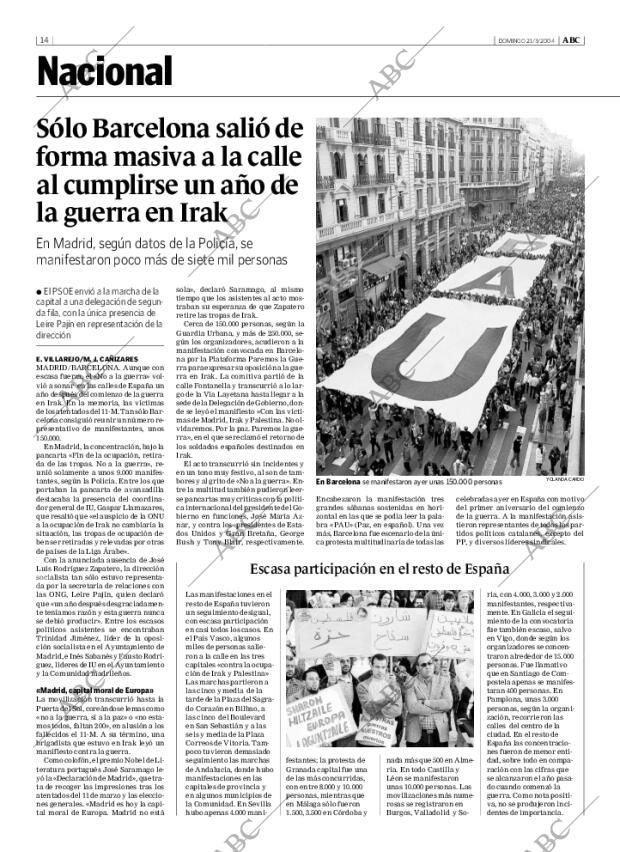 ABC MADRID 21-03-2004 página 14