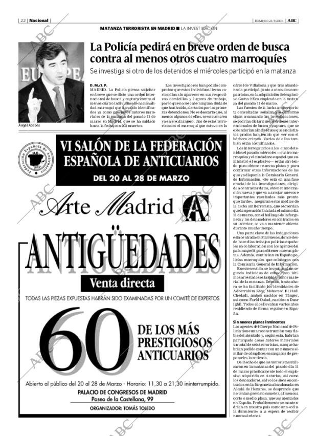 ABC MADRID 21-03-2004 página 22