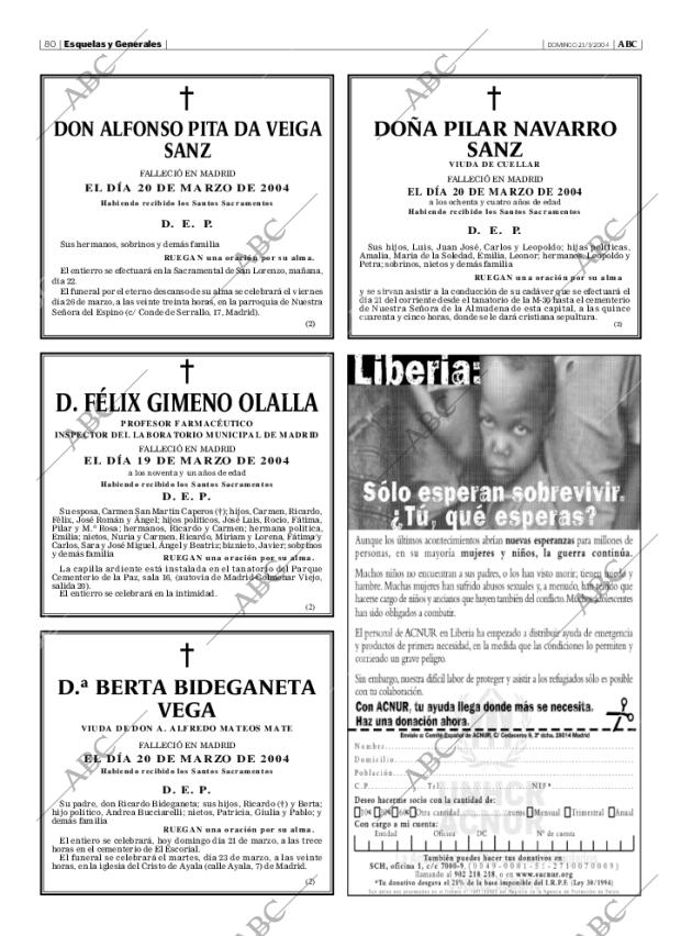 ABC MADRID 21-03-2004 página 80