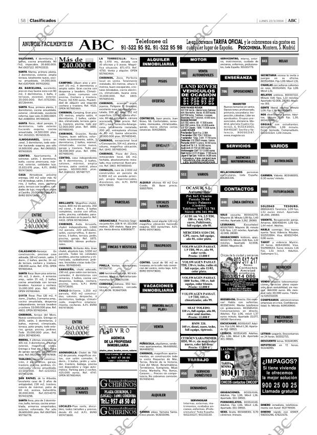 ABC CORDOBA 22-03-2004 página 58