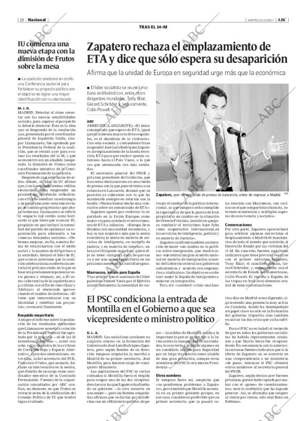 ABC MADRID 23-03-2004 página 18