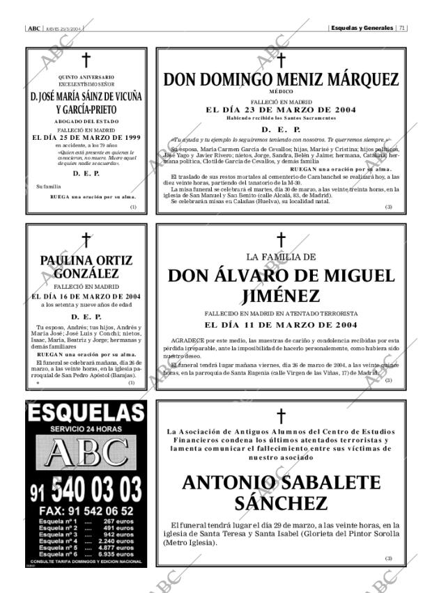 ABC MADRID 25-03-2004 página 71