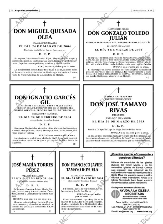 ABC MADRID 25-03-2004 página 72