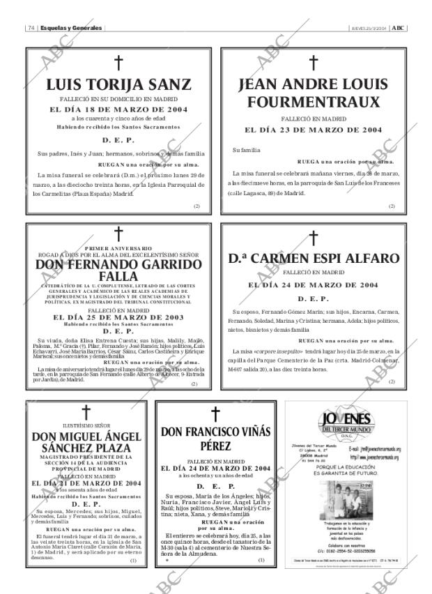 ABC MADRID 25-03-2004 página 74