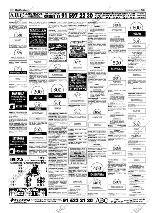 ABC MADRID 25-03-2004 página 80