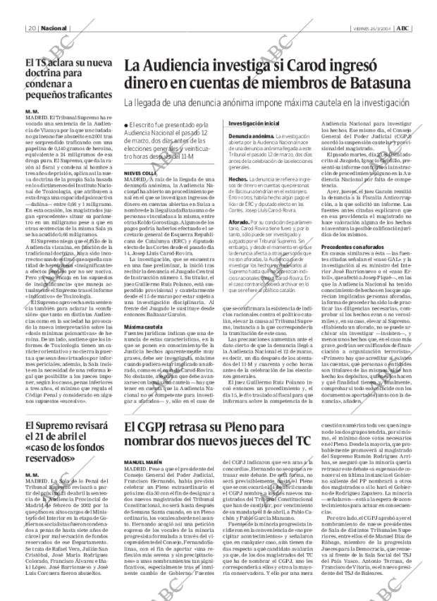 ABC MADRID 26-03-2004 página 20