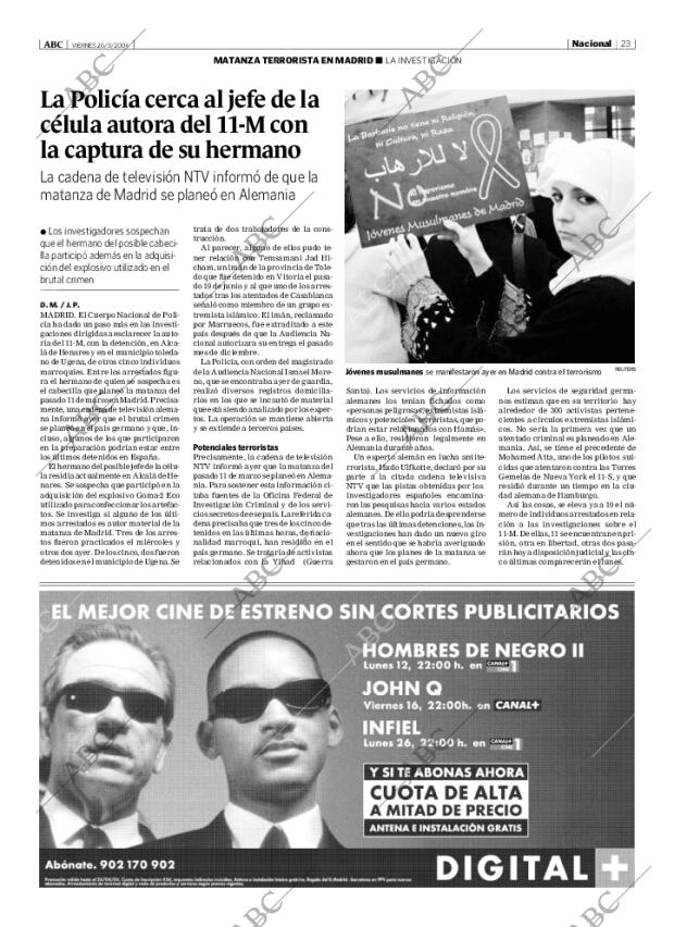 ABC MADRID 26-03-2004 página 23