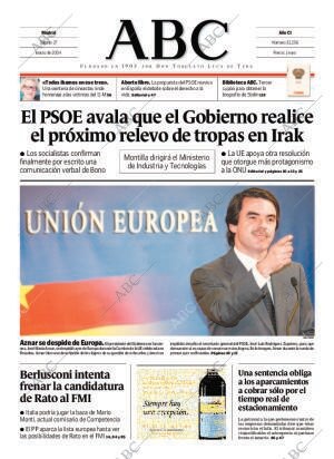 ABC MADRID 27-03-2004 página 1