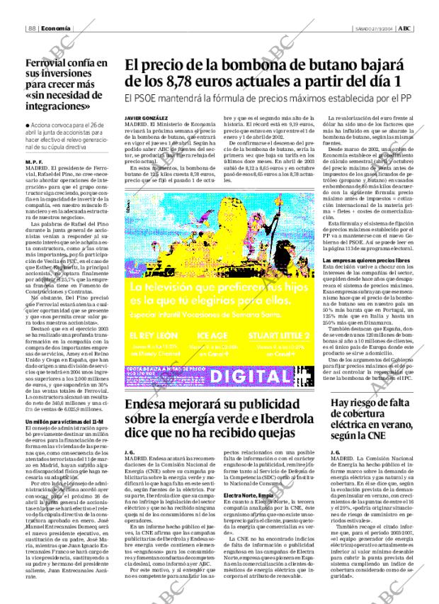 ABC MADRID 27-03-2004 página 88
