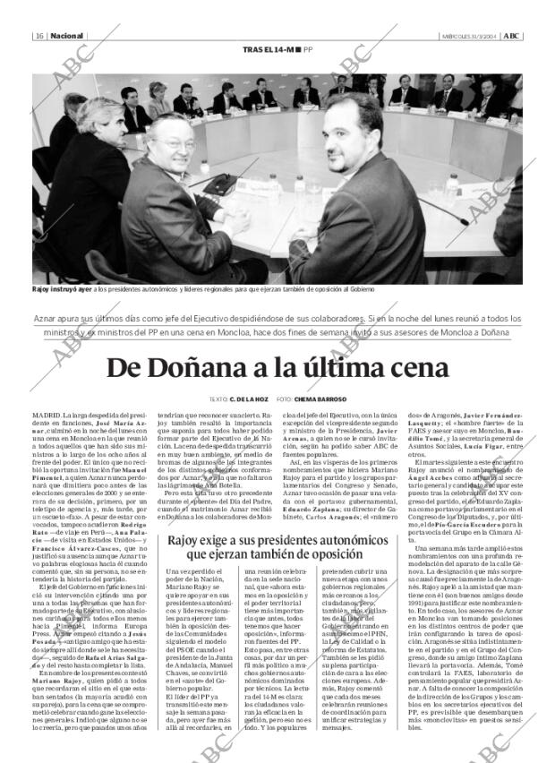 ABC MADRID 31-03-2004 página 16