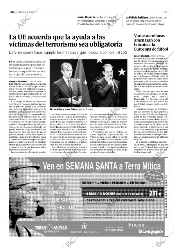 ABC MADRID 31-03-2004 página 23