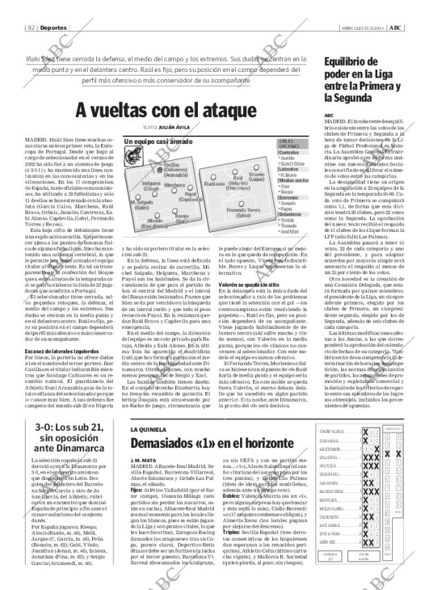 ABC MADRID 31-03-2004 página 92