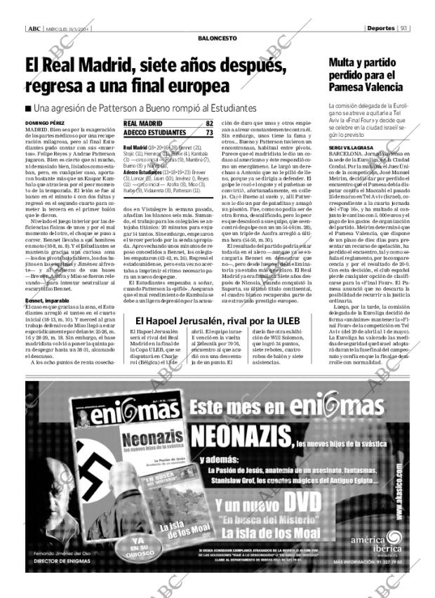 ABC MADRID 31-03-2004 página 93