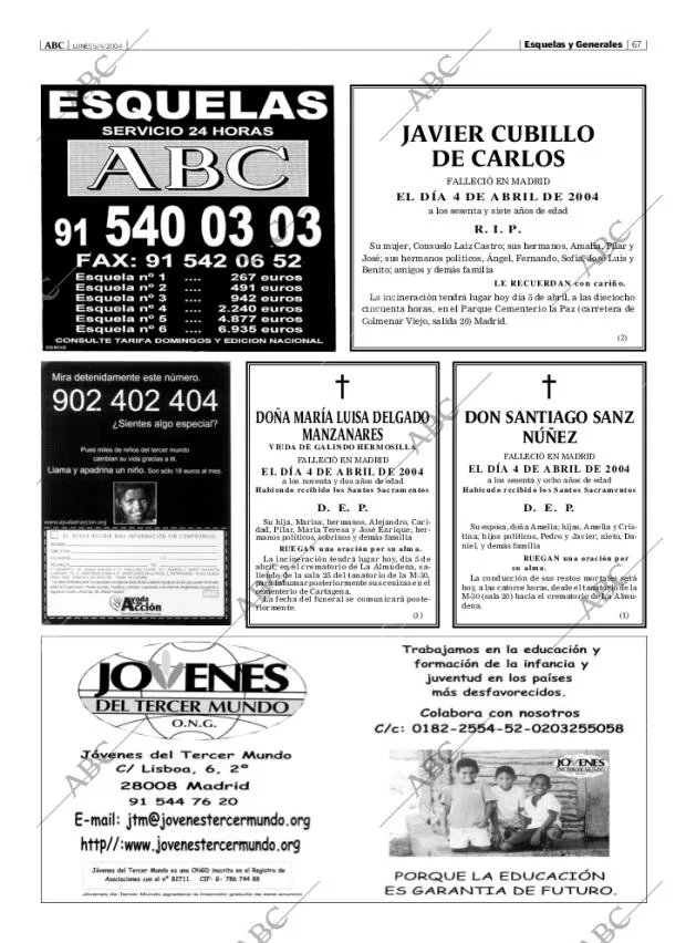 ABC MADRID 05-04-2004 página 67