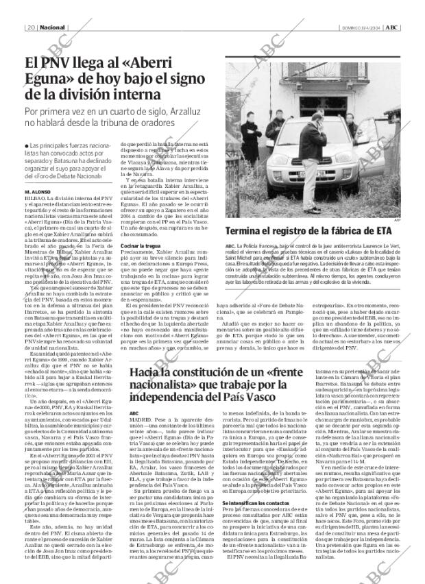 ABC MADRID 11-04-2004 página 20