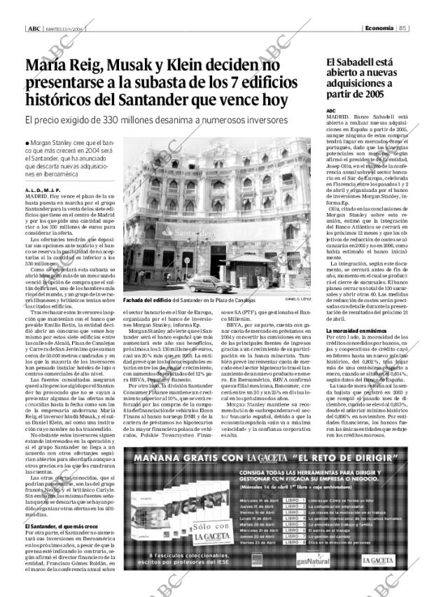 ABC MADRID 13-04-2004 página 85
