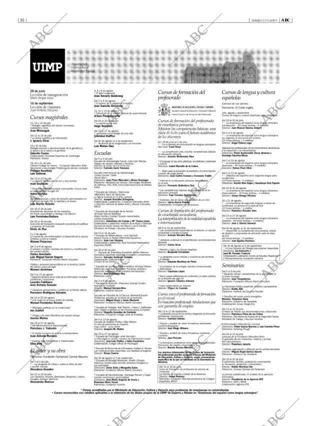 ABC MADRID 17-04-2004 página 16