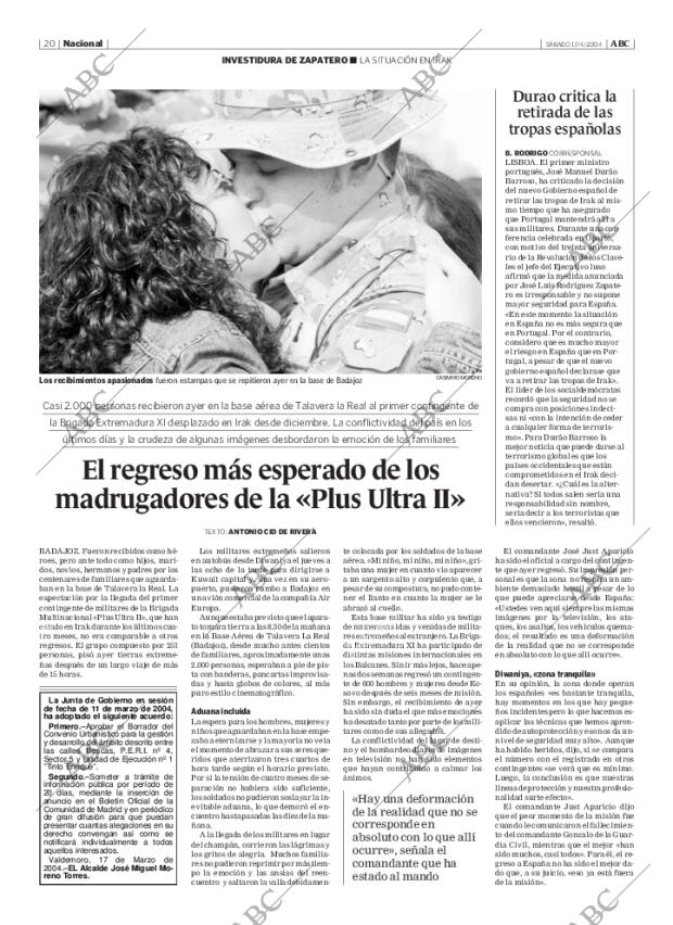 ABC MADRID 17-04-2004 página 20