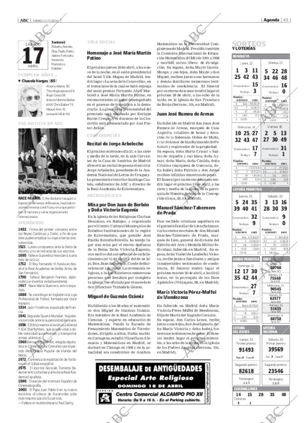 ABC MADRID 17-04-2004 página 43