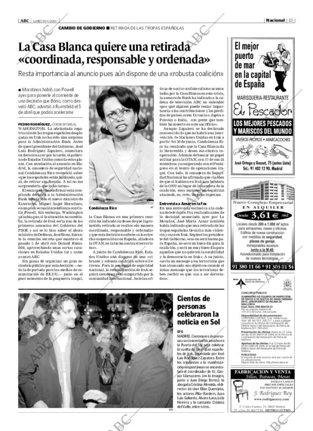 ABC MADRID 19-04-2004 página 13